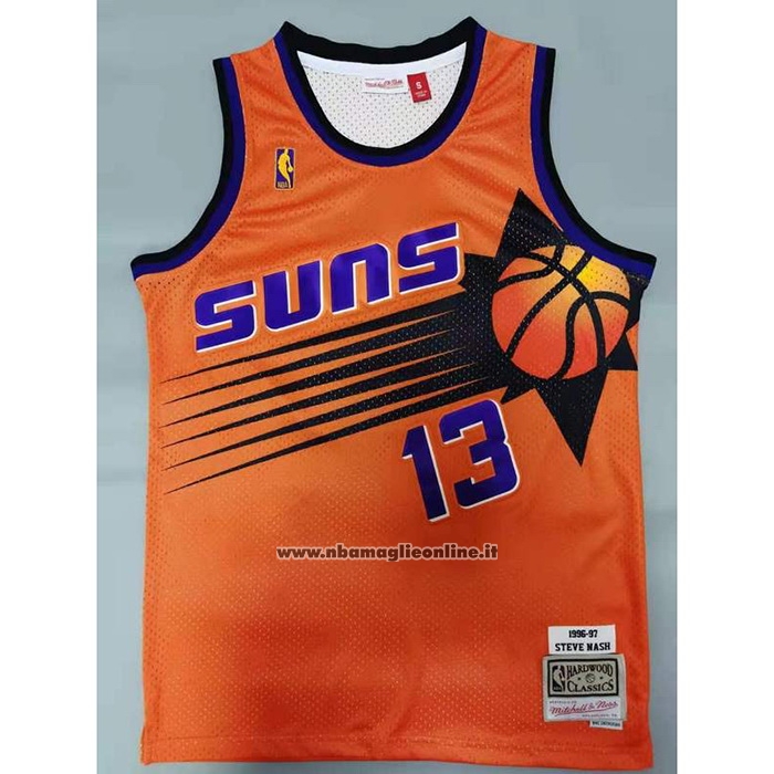 Maglia Phoenix Suns Steve Nash #13 Mitchell & Ness 1996-97 Arancione